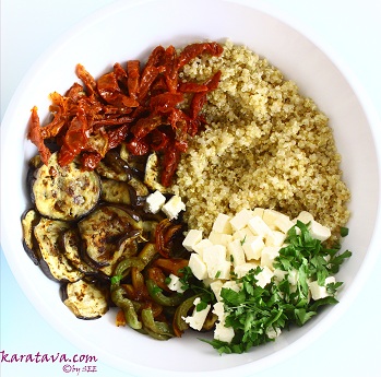 kinoa salatasi patlicanli