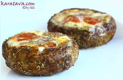 mantar canaginda mozzarella
