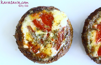 mantar canaginda mozzarella